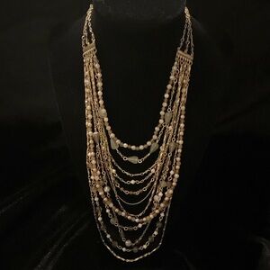Elegant Gold Multi-Layer Necklace